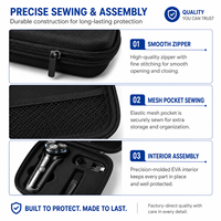 Étui de rasoir OEM en EVA, coque rigide, sac de rangement pour rasoir de voyage avec insert en mousse personnalisé