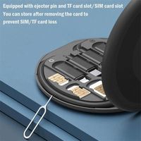 Support de téléphone portable portable 60W à charge rapide avec boîte de rangement multifonctionnelle pour câbles de données et ensemble d'adaptateurs multi-têtes