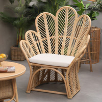 Chaise de salon en rotin moderne - Durable, légère et confortable pour la cuisine, l'extérieur, le bureau à domicile et l'appartement