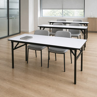 Table pliante portable rectangulaire pour salle de formation, séminaire, salle de classe, bureau, étude