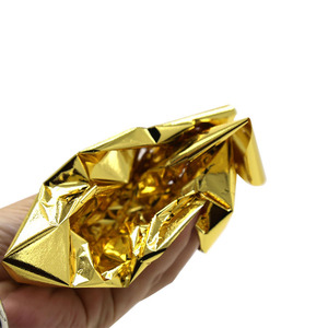 Alta calidad 14*14cm imitación Taiwán K espesar hojas de lámina de oro decoración de techo muebles para el hogar artesanías pared dorada - Product Image 3