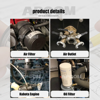 LUY050-7 Mesin Kompresor Udara Portabel Diesel Sekrup XAS88 Asli Atlas Copco Kubota Engine
