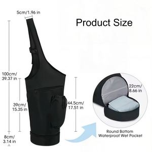 Bolsa de Transporte para Colchoneta de Gran Capacidad Personalizada, Bolsa Deportiva con Bolsillo para Botella, Bolsa de Gimnasio Impermeable para Yoga - Product Image 5
