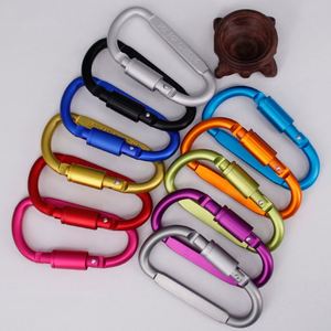 Porte-clés mousqueton en aluminium en forme de D avec logo personnalisé, à verrouillage par vis, pour événements extérieurs et cadeaux promotionnels - Product Image 5