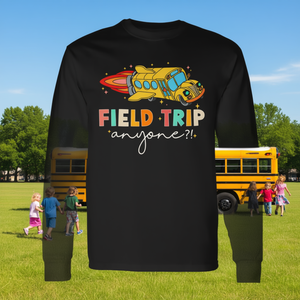 Camiseta de manga larga con diseño de autobús escolar, estampado gráfico divertido, cuello redondo unisex, para adultos, regreso a clases, graduación - Product Image 3