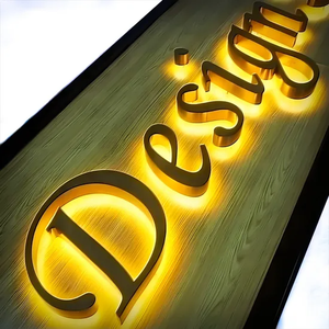 Op maat gemaakte LED bedrijfskantoor wandspiegel logo metalen bord reclamebord beautysalon 3D kanaalletters bewegwijzering bar buiten - Product Image 6