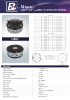 Tweeter professionnel N402 en néodyme, bobine vocale de 44,4 mm, 110 dB, 100 W, haut-parleur de compression audio pour événements scéniques