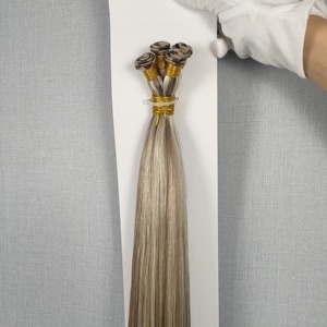 Extensions de cheveux 100% naturels Jasmine Beauty, qualité supérieure, trame nouée à la main, double tirage, cheveux russes Remy, styles raides et ondulés soyeux - Product Image 3