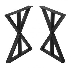 Patas de Mesa Trapezoidales Modernas de Acero Laminado en Caliente WEKIS de 16/28 Pulgadas para Dormitorio, Sala de Estar, Comedor, Color Negro/Transparente - Product Image 6