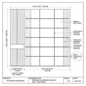 Scaffale a Parete Modulare di Lusso Moderno e Minimalista in Alluminio Metallico Personalizzato con Luce a LED <span class=keywords><strong>per</strong></span> Soggiorno e Ufficio - Product Image 5