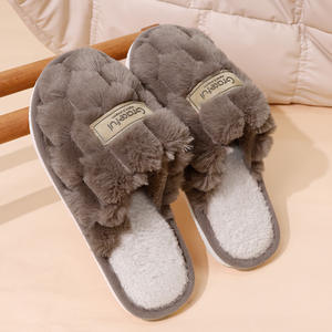 2026 New Autumn Winter Thick-Soled Double-Layer <b>Wool</b> Cotton Genuine Leather Suede <b>Slippers</b>-Fashionable Water Resistant Unisex - Product Image 6