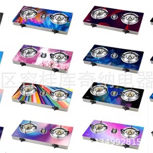 Cocina de gas de sobremesa de 2 quemadores, 720*375 mm, estufa de vidrio negro para uso en la cocina - Product Image 5