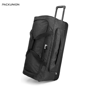 Borsa da Viaggio Nera con Scomparto per Scarpe, Grande Borsone con Ruote e Maniglia per Trasporto Interno Multiplo - Product Image 1