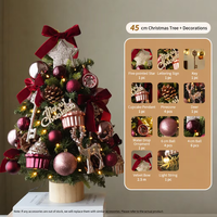 Mini 45cm Stehender Umweltfreundlicher Künstlicher Weihnachtsbaum mit Warmweißen Lichtern Neues Modell Dekoration Tischornament für den Hausgebrauch