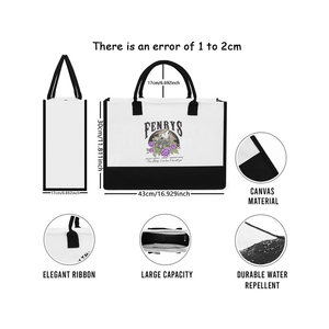 Sac de plage en toile personnalisé grand format avec motif « I Am Here I Am With You Throne Of Glass Merch », cadeau monogrammé - Product Image 2