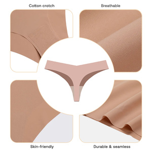 String invisible sans couture, taille basse, culottes en vente, sous-vêtements <span class=keywords><strong>sexy</strong></span> en soie glacée sans trace, bikini pour femmes, type Bragas De Mujer - Product Image 3
