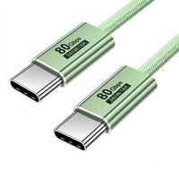 Câble USB4 en nylon DFX 16K60Hz 80 Gbps 240 W multicolore compatible TB5 avec E-Marker pour moniteur de studio professionnel et écran d'ordinateur