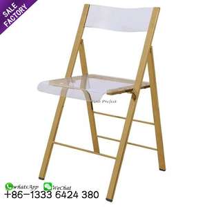 Sino Perfect Manufacturer Wholesale Party Event Wedding Banquet Furniture Folding Foldable <b>Chair</b> Acrylic Wedding <b>Chair</b> - Product Image 1