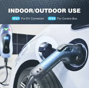 Cables de carga para coche eléctrico RDC, cargador portátil para vehículo eléctrico, estación de carga EV