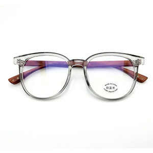 Lunettes de Myopie à Monture <span class=keywords><strong>Ronde</strong></span> Vintage pour Ordinateur, Lunettes Anti-Lumière Bleue, Grain de <span class=keywords><strong>Bois</strong></span>, 0 Dioptrie - Product Image 6