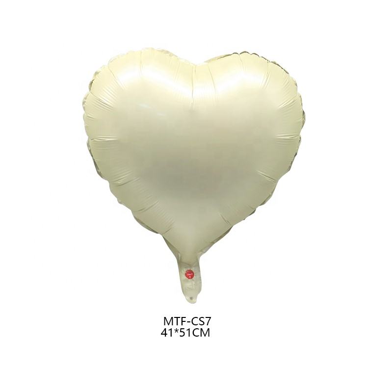 MTF Hot Selling 18 Inches Solid Color Heart Shape Helium Balloons Set Party Decoration in Bulk