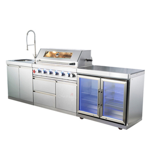 Ensemble de meubles d'extérieur de cuisine et de jardin de qualité supérieure en acier inoxydable pour la cuisine d'extérieur îlot barbecue avec évier intégré - Product Image 1