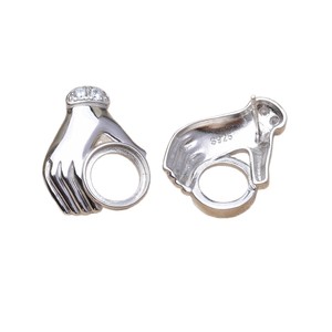 Base para Joyería de Perlas DIY, Plata S925, 9.5-9.7mm, Modelo JG6087, Base Vacía para Perlas Mabei, Tamaño de Perla 6mm - Product Image 5