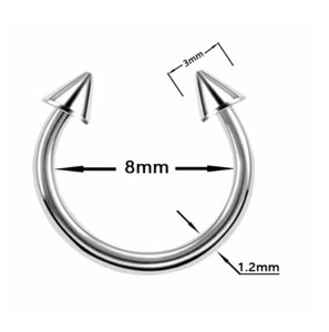 Anneau de septum magnétique en forme de fer à cheval, anneaux de <span class=keywords><strong>nez</strong></span> magnétiques, anneau de <span class=keywords><strong>nez</strong></span> magnétique en acier chirurgical sans perçage, bijoux de <span class=keywords><strong>piercing</strong></span> - Product Image 2