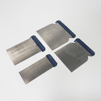 Kit professionnel de 4 spatules métalliques flexibles en acier inoxydable pour le remplissage et le lissage de carrosserie automobile