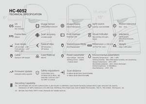 ماسح ضوئي للباركود HC-6052 للسوبر ماركت، ماركة مخصصة، ماسح ثنائي الأبعاد متعدد الاتجاهات بدون استخدام اليدين، واجهة USB للصيدليات، ضمان لمدة 3 سنوات - Product Image 5