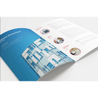 Brochures promotionnelles personnalisées à trois volets, menus, dépliants publicitaires, dossiers, pages pliantes imprimées, reliure à cheval élégante