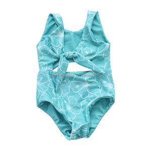 Costumi da bagno interi per bambine e neonate, stile boutique, con stampa floreale hawaiana, senza maniche, reversibili, eleganti <span class=keywords><strong>bikini</strong></span> per bambine. - Product Image 6