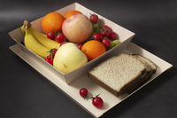 Plateaux de service alimentaire plateau en bois mince plateau en bois profond emballage alimentaire jetable plateau alimentaire personnalisé charcuterie