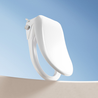 Siège de toilette bidet électrique au design fin, couvercle de toilette intelligent chauffant OEM, siège WC électronique à profil bas, couvercle de toilette.