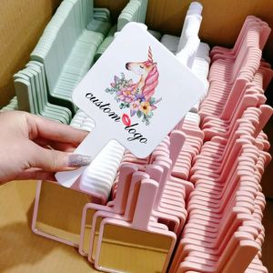 Wholesale OEM Handle Hand Plastic Pocket Mirror Handheld Vanity Makeup Mirrors Cosmetic Compact Mirrors - Product Image 5