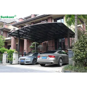 Promotional high snow load aluminum assembled high-grade carport/patio cover canopy Plastic Shed car shelter for sale