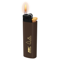 Briquets électroniques à couvercle rabattable personnalisés MK à l'épreuve du vent Briquet à gaz à silex en plastique avec étui turbo