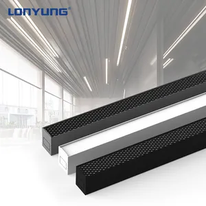 Illuminazione per ufficio sospesa industriale alluminio collegabile 1200mm 1800mm plafoniera dimmerabile Led lineare per negozio