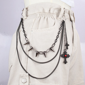 Cadena de Cintura de Metal Multicapa de Moda, Colgante de Fantasma de Dibujos Animados de Halloween, Accesorio Decorativo Unisex - Product Image 2