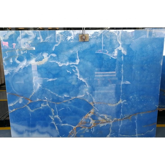 Translucent Marble Price Backlit Natural Stone Panel Blue Onyx Marble Slab