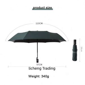 Parapluie de voiture pliable automatique personnalisé pour couples, adultes, avec logo, pour voyages en extérieur, protection solaire UV et pluie - Product Image 3