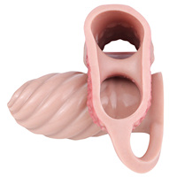 Masajeador de Próstata con Vibración, Estimulador del Punto G con Funda de Pene Realista, Set de Iniciación para Principiantes, Alargador de Pene y Masturbador para Hombres