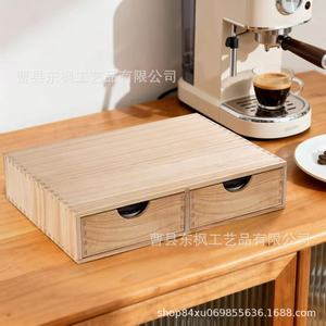 Boîte de rangement en bois pour dosettes de café avec tiroir organisateur pour machine à café et support à capsules - Product Image 4