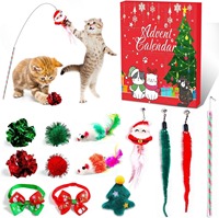 Calendrier de l'Avent pour chien : Ensemble de jouets à mâcher en peluche avec balles en corde, collier, bandana, nœud et papillon interactif pour le plaisir des chiots