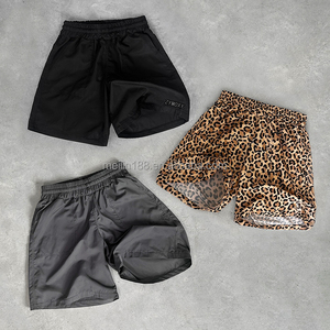 Produttore Design personalizzato di alta qualità <span class=keywords><strong>pantaloncini</strong></span> in Nylon leggero poliestere da uomo macchie nere Muay Thai boxe giacca a vento <span class=keywords><strong>pantaloncini</strong></span> - Product Image 1