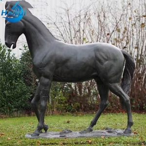Statues de chevaux en bronze coulé grandeur nature pour jardin extérieur, sculpture pour manoir - Product Image 4