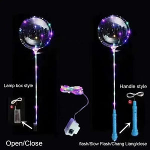 Ballons Bobo <span class=keywords><strong>LED</strong></span> en gros, ballons Bobo transparents lumineux avec autocollants et lumière <span class=keywords><strong>LED</strong></span> pour décorations de fête d'anniversaire et de mariage - Product Image 3