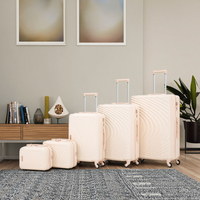 Ensembles de bagages ABS de haute qualité 5 pièces 12 14 20 24 28 pouces valises de Style Simple pour les voyages en plein air en gros