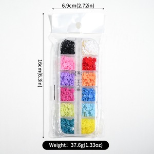 MAFANAILS Bijoux pour ongles français 3D, 12 grilles, fleurs à cinq pétales colorées, perles en acier doré et argenté, résine métallique, DIY pour ongles - Product Image 3