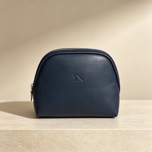 Pochette de maquillage en cuir PU en forme de coquille avec logo personnalisé, étanche, petite trousse de toilette de voyage pour femmes - Product Image 1